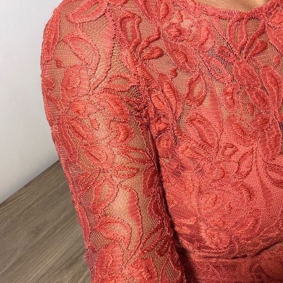 Rust Lace Dress - Picture 3 of 7